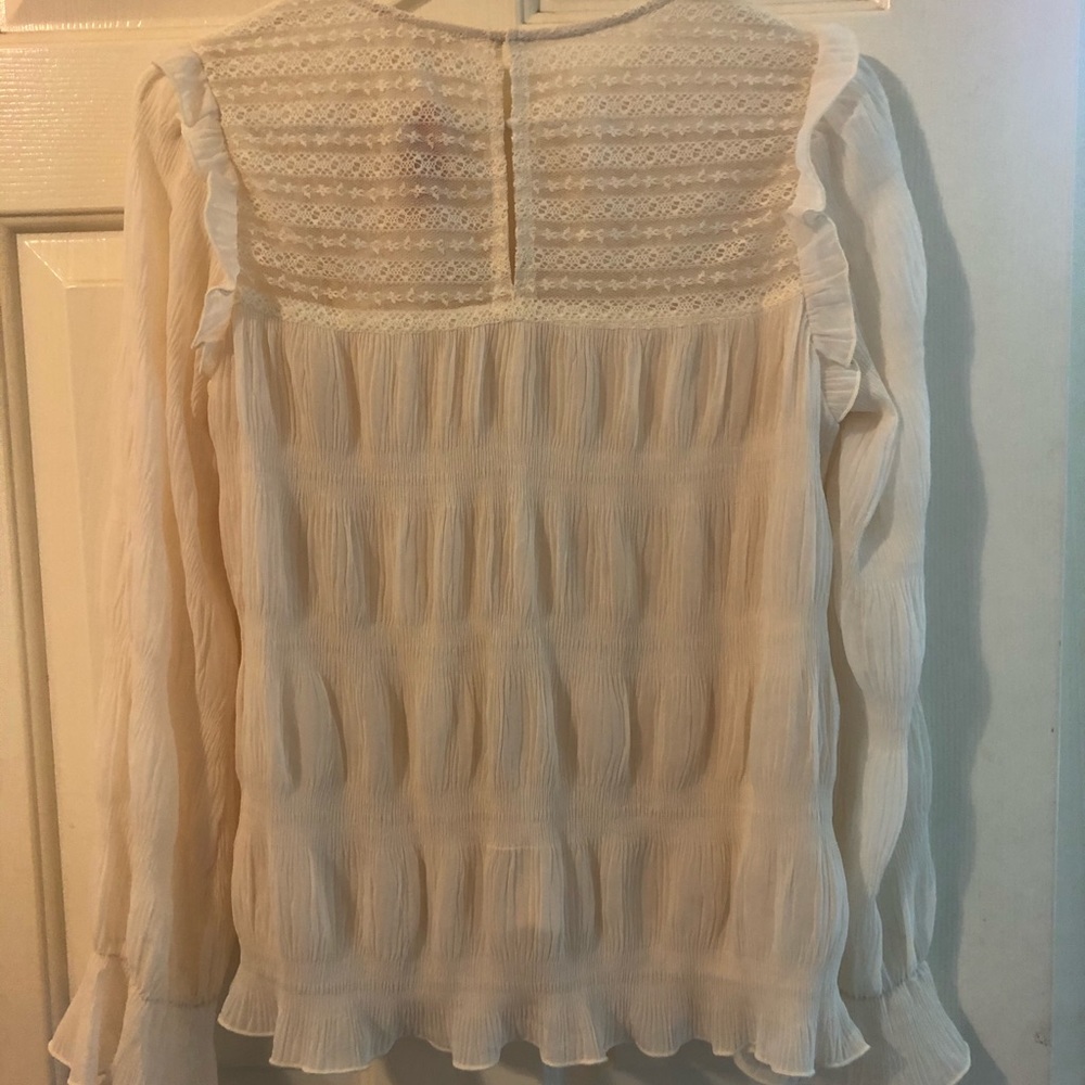 Cream Ruffled Blouse - Picture 2 of 3